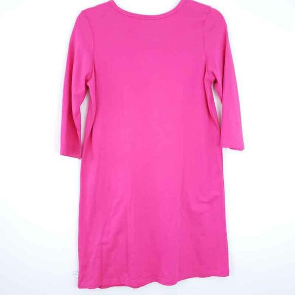 NEW LollyWolly Doodle Dress Pink Cotton Small Women 3/4 Sleeves Knee Length - Picture 2 of 2